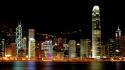 Cityscapes lights buildings reflections wallpaper