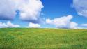 Clouds landscapes grass wallpaper