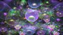 Multicolor world fractals bubbles digital art artwork wallpaper