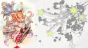 Orange hair anime girls jewels vector art wallpaper