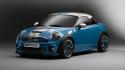 Blue cars concept coupe mini cooper wallpaper
