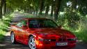 Bmw 8 series cars red trees wallpaper