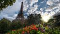 France paris cityscapes flowers wallpaper