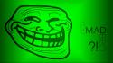Internet funny green trollface wallpaper