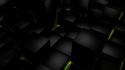 3d computer graphics cubes dark glow wallpaper