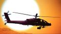 Ah64 apache us army attack helicopter helicopters sunset wallpaper