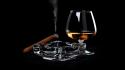 Alcohol cigarettes cigars drinks glass wallpaper