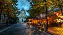 Hdr photography streets trees urban wallpaper