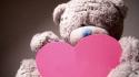 Hearts love teddy bears wallpaper