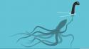Loch ness monster abstract funny squid wallpaper