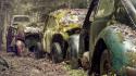 Volkswagen beetle cars moss old rusted wallpaper