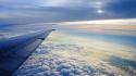 Aircraft clouds skyscapes wings wingview wallpaper