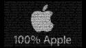 Apple inc black background percent text typography wallpaper