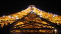 Eiffel tower paris illuminated lights wallpaper