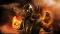 Mortal kombat fire scorpion scorpions video games wallpaper