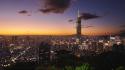 Taipei buildings cityscapes clouds skyscapes wallpaper