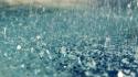 Blue rain raindrops water drops wallpaper