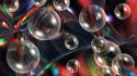 3d view virtual abstract bubbles multicolor wallpaper