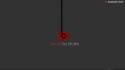 Beats by drdre logos minimalistic red wallpaper