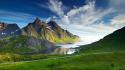 Fjord landscapes mountains nordic wallpaper