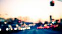 Blurred bokeh cars cityscapes roads wallpaper
