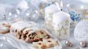 Cakes candles decorations winter wallpaper