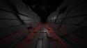 3d abstract science fiction trench wallpaper
