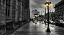 Hdr photography cityscapes lanterns selective coloring streets wallpaper
