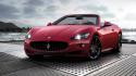 Maserati grancabrio cars convertible red vehicles wallpaper