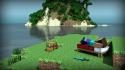 Minecraft steve beds cinema 4d forests wallpaper