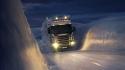 Norway scania night snow trailer wallpaper