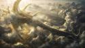 Radojavor artwork cityscapes clouds fantasy art wallpaper