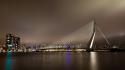 Rotterdam the netherlands cityscapes night wallpaper