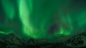 Aurora borealis landscapes mountains wallpaper