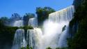Blue skies landscapes nature waterfalls wallpaper