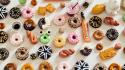 Candies donuts food multicolor objects wallpaper