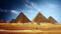 Egyptian cityscapes pyramids wallpaper