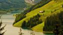 Fjord forests mountains nature rivers wallpaper