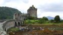 Scotland castles lakes landscapes nature wallpaper