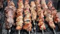 Barbecue grill kebab meat shish kabob turkish wallpaper