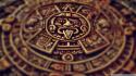 Mayan aztec calendar stone old wallpaper