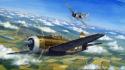 Airplanes bomber p-47 thunderbolt fw-190 escort wallpaper