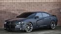 Black cars muscle dodge charger matte widescreen wallpaper