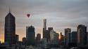 Cityscapes skylines buildings australia hot air balloons melbourne wallpaper