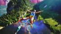 Fantasy art lakes games photomanipulation fun bungeejumping wallpaper