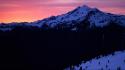 Sunset mountains peak glacier washington wallpaper