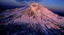 Volcanoes california mount shasta aerial view wallpaper