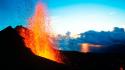 Volcanoes lava etna sea wallpaper