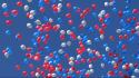 Balloons blue red white wallpaper