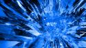 Blue crystals explosions wallpaper